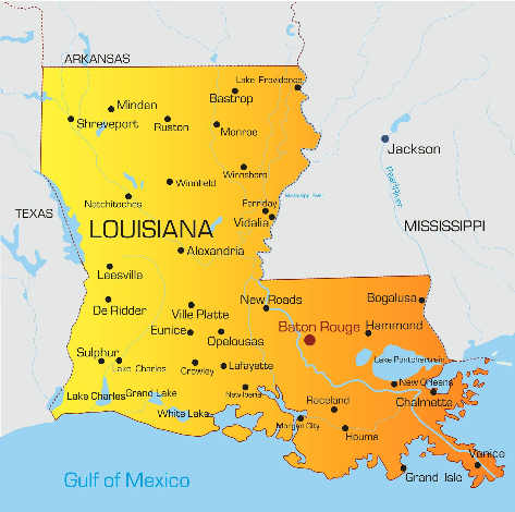 louisiana map